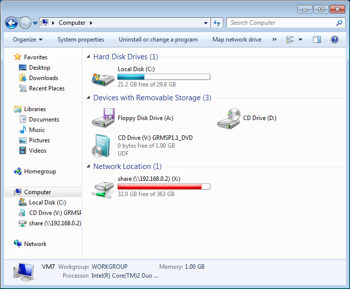 WinCDEmu virtual drive appearing in This PC alongside physical drives